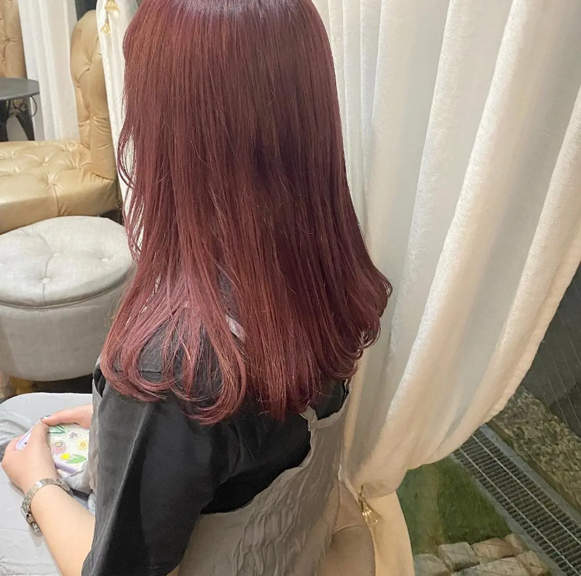 ロング カラー ヘアカラー トリートメント 田中 優衣のヘアスタイル
