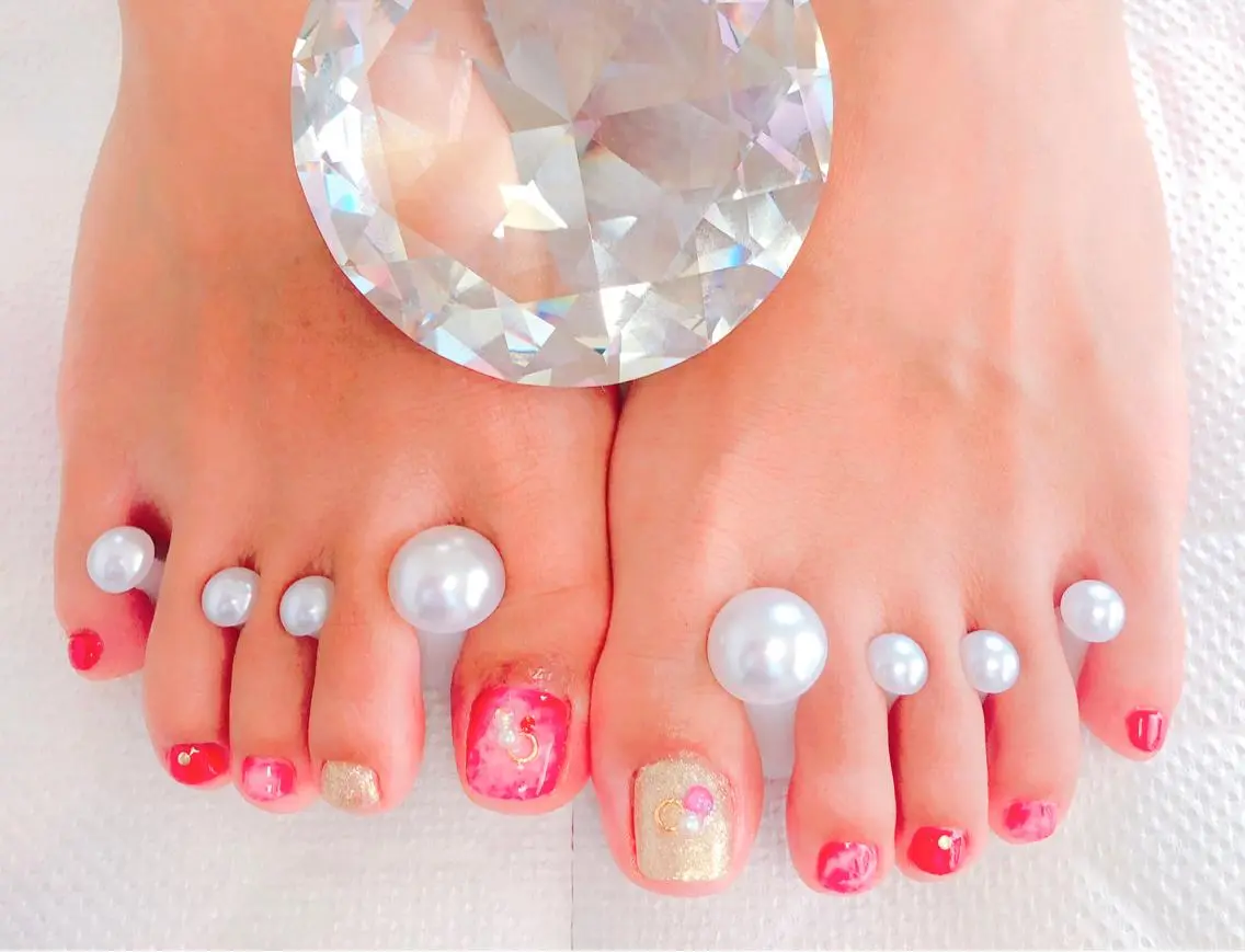 ネイル ニュアンスネイル フットネイル CROWN プライベートサロンのネイルデザイン