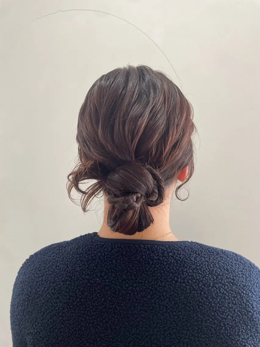 セミロング ヘアアレンジ ボブ 顔周りカット 韓国風ヘア レイヤーカット ヘアセット mopa_kaede ナチュラル/レイヤーのヘアスタイル