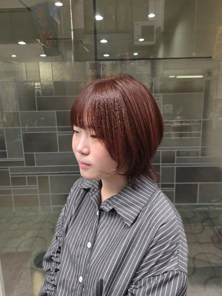 カラー ミディアム カット ヘアカラー 暖色🍎透明感カラー 🩵小林かりんのヘアスタイル