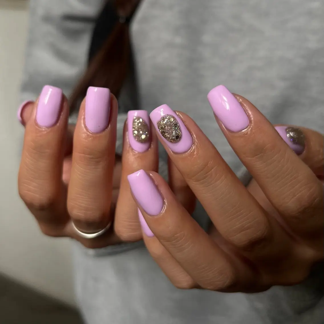 ネイル グリーン ハンドネイル vegh. nail/阿波座のネイルデザイン