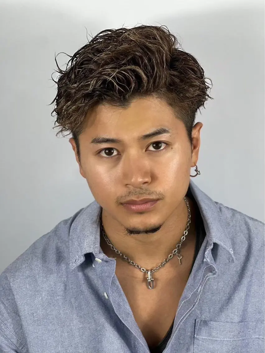 ミディアム パーマ 千葉 翔太のヘアスタイル