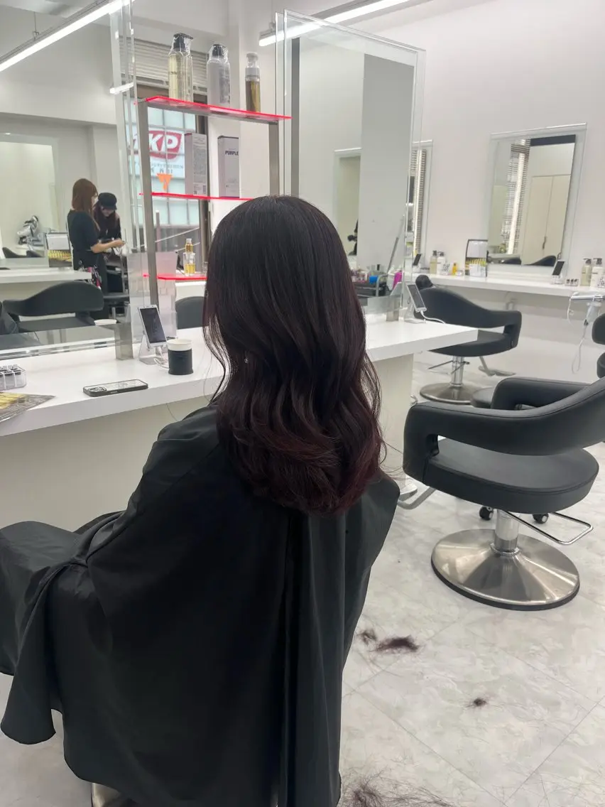 カラー ヘアカラー トリートメント ヘッドスパ ヘアセット 🍒暖色ダブルカラー /FUKA🍒のヘアスタイル