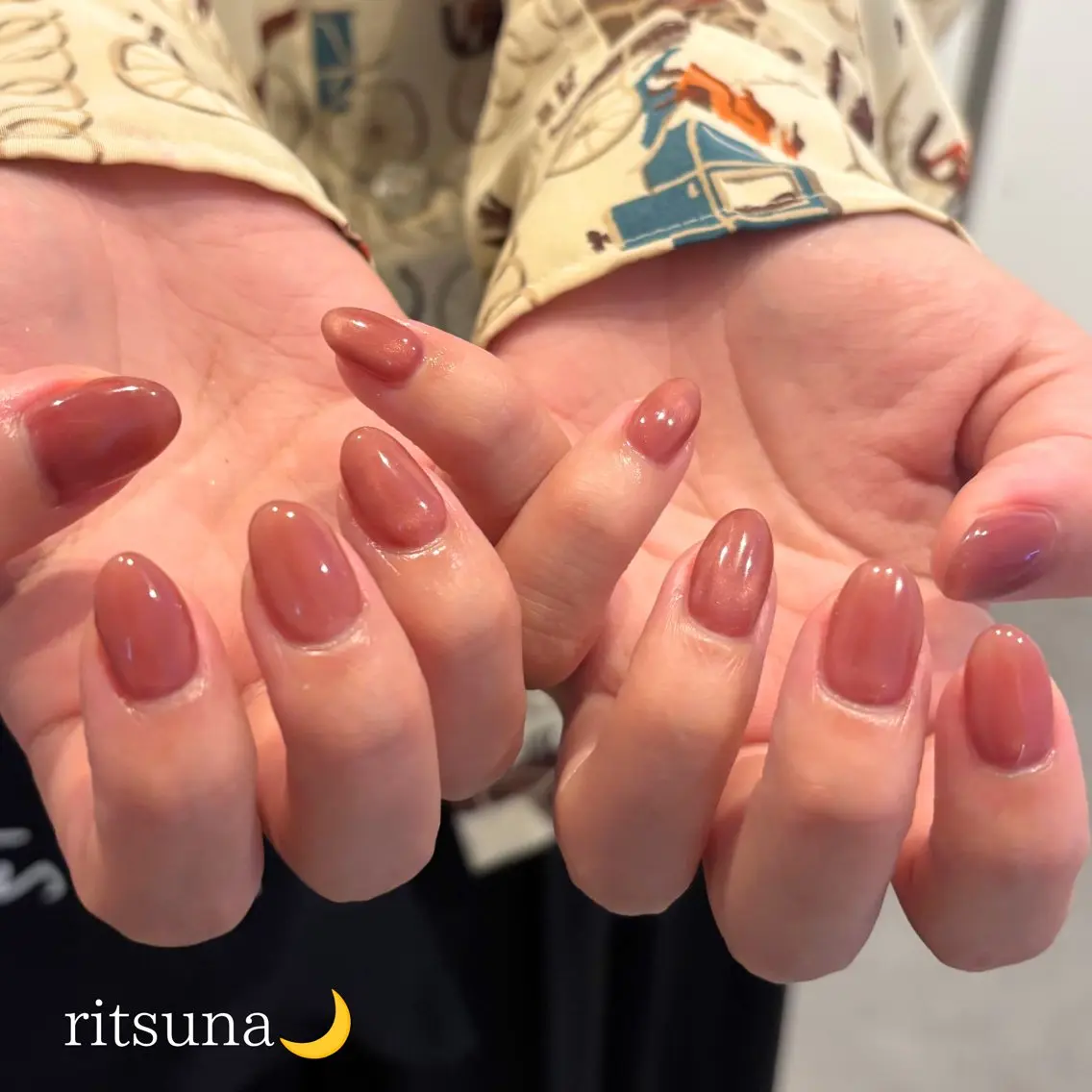ネイル ワンカラーネイル ハンドネイル ritsuna🌙 nail 堺筋本町のネイルデザイン
