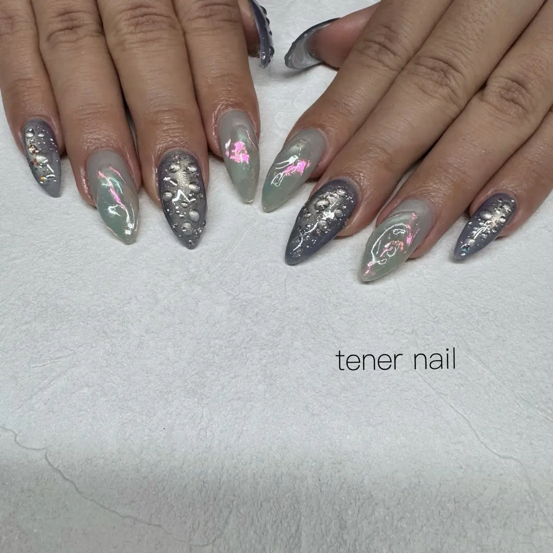 ネイル オーロラネイル ハンドネイル テネルネイル tener nailのネイルデザイン