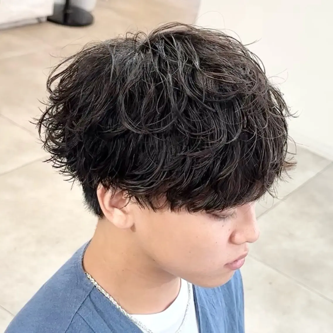 メンズ メンズパーマ 波巻きパーマ ヘアセット メンズパーマ/新宿/ サイカショウイチのヘアスタイル