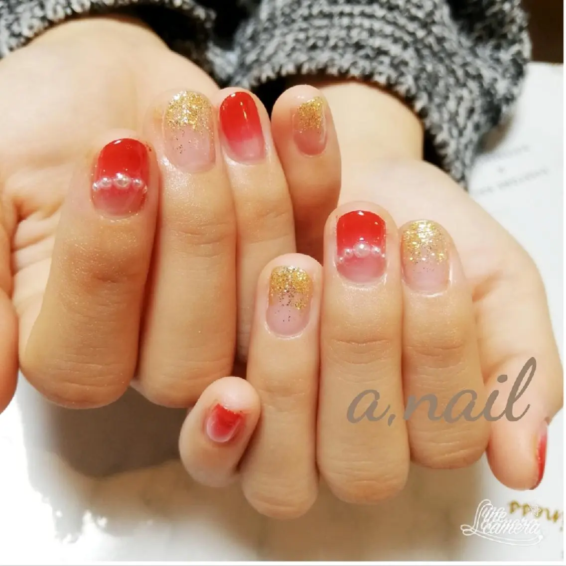 ネイル ストーンネイル ハンドネイル ネイルサロン エーネイルのネイルデザイン