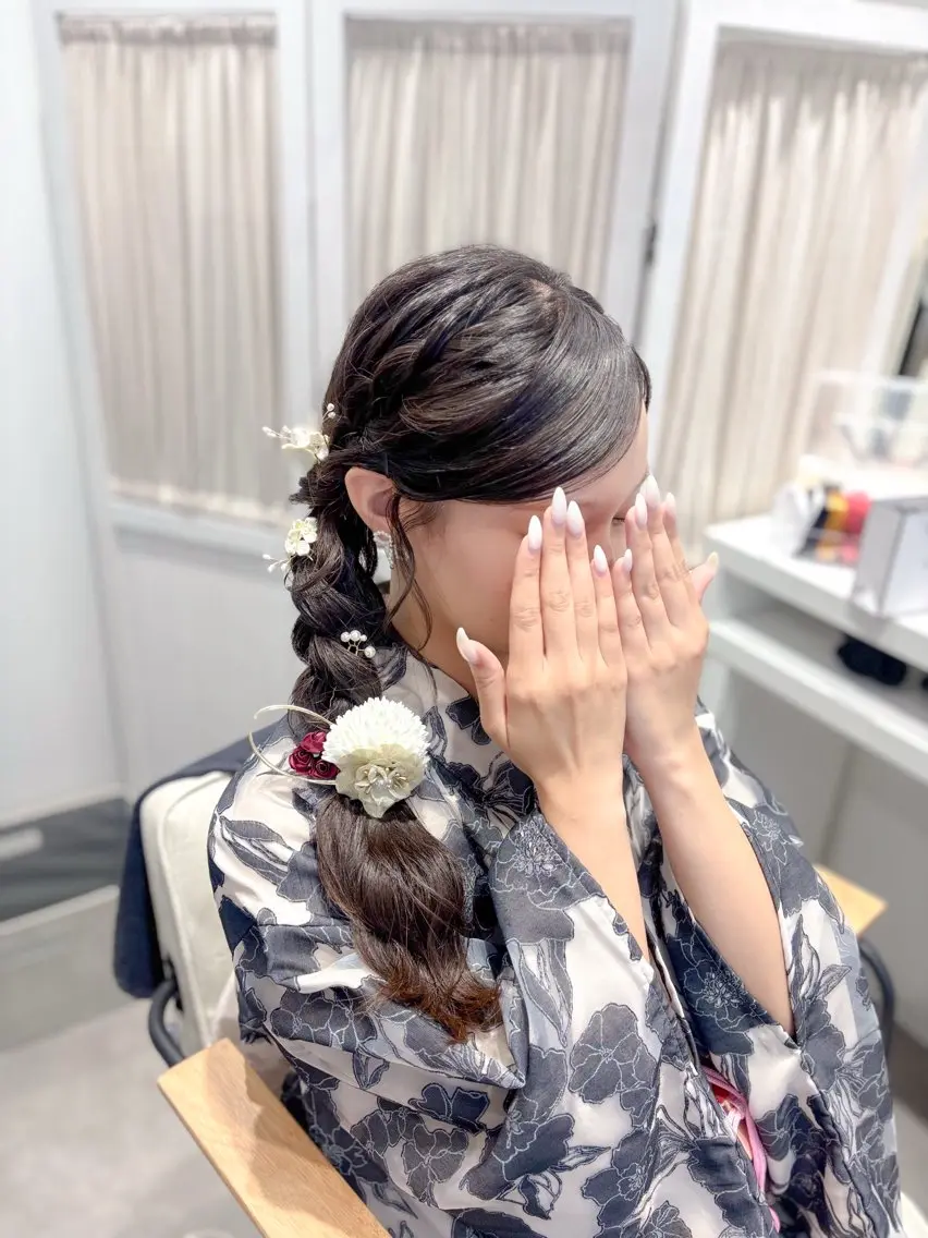 ミディアム ヘアアレンジ ヘアセット ⭐︎moe 【ヘアセット🧸】のヘアスタイル