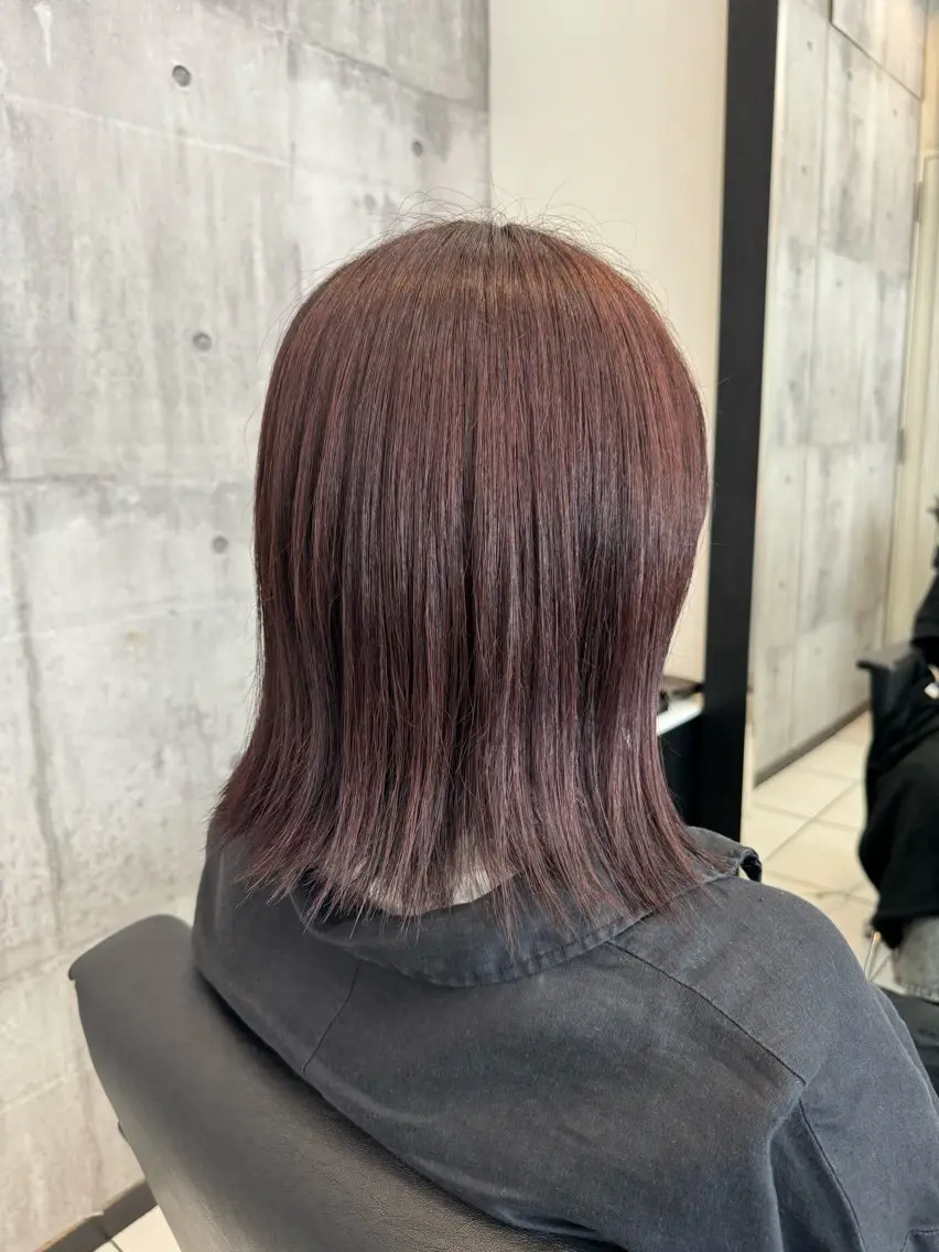 セミロング カラー カット ヘアカラー CHIC 蘭のヘアスタイル