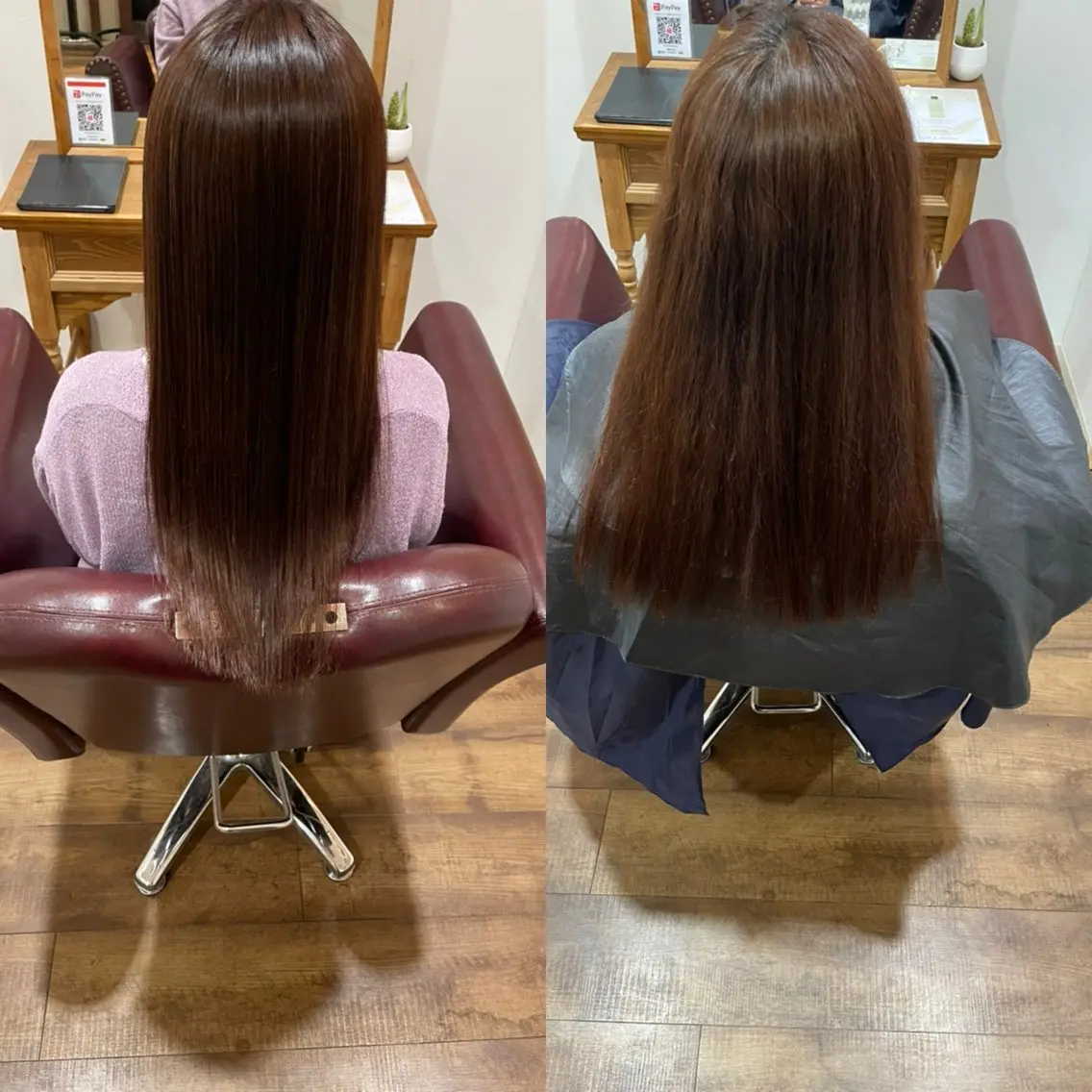 ロング カラー パーマ ストレートパーマ 園田 一喜のヘアスタイル