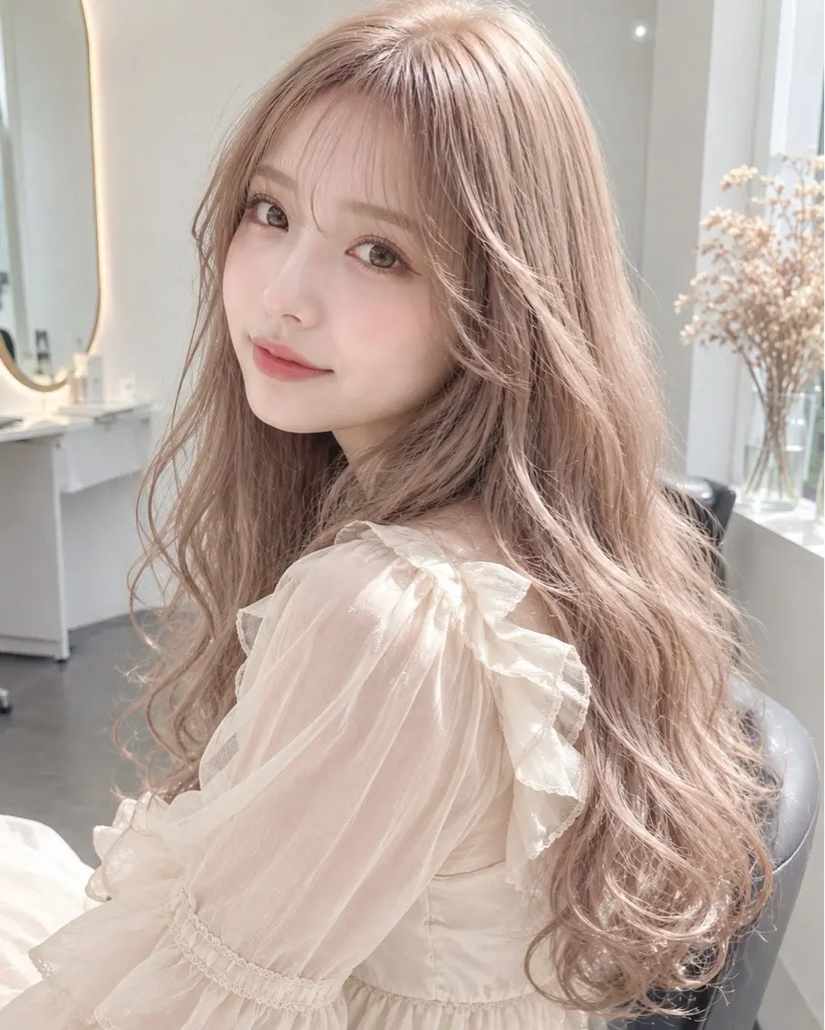 ロング カラー カット ヘアカラー トリートメント EARTH 榎本のヘアスタイル