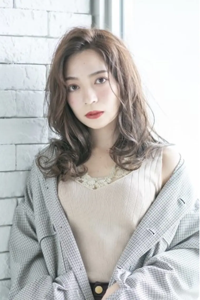 セミロング カラー 透明感カラー カット ヘアカラー レイヤー/透明感/髪 質改善/メンズ/佐藤のヘアスタイル