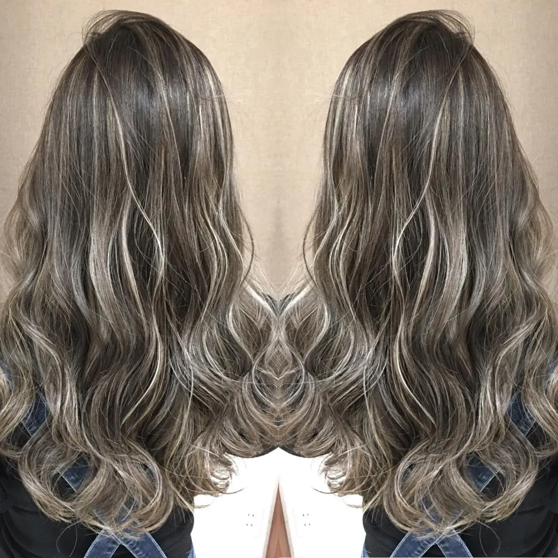 ロング カラー ハイライトカラー 3Dハイライト ハイライト ヘアカラー トリートメント 井上 一平のヘアスタイル