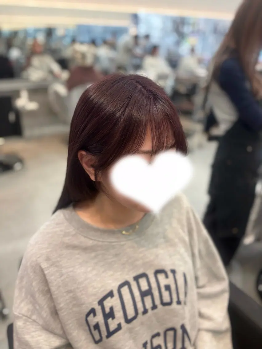 セミロング カラー 顔周りカット カット ヘアカラー 🍓チサト/仙台/ 透明感カラー🪽‪のヘアスタイル