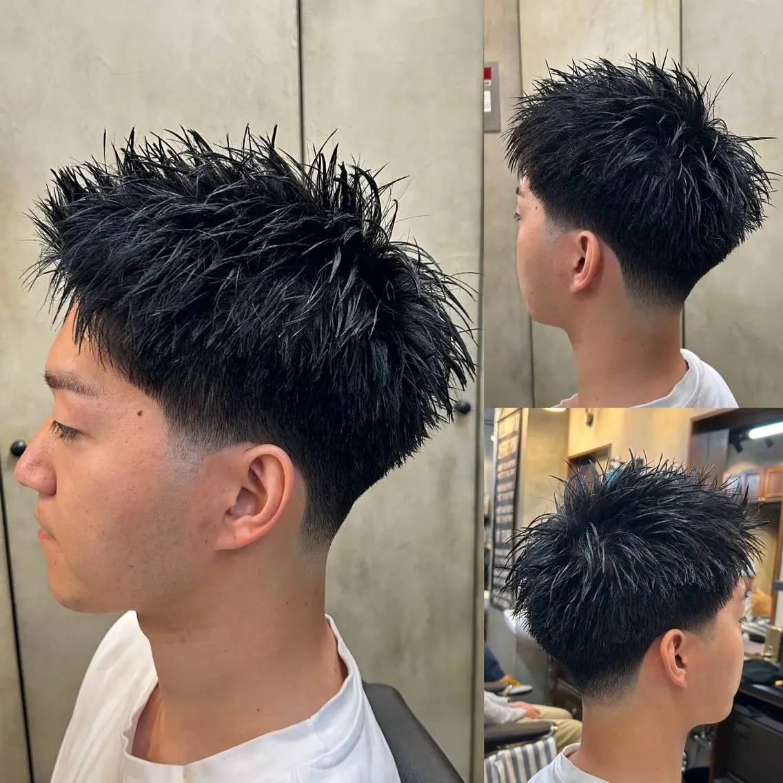 ショート メンズ カット パーマ トミモト アユムのヘアスタイル