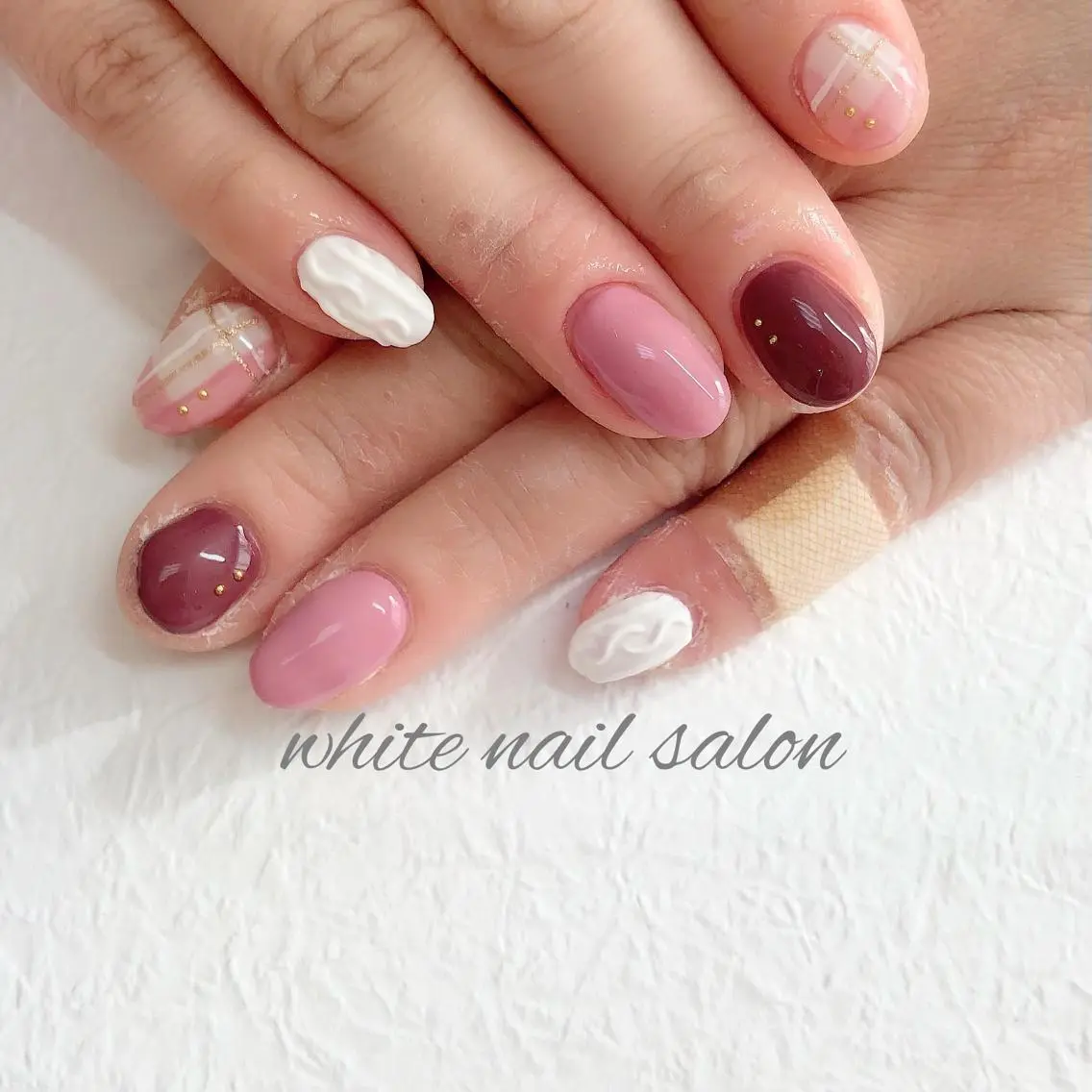 ネイル アートネイル フレンチネイル ジェルネイル ハードジェル 持ち込み ハンドネイル white nail salonのネイルデザイン