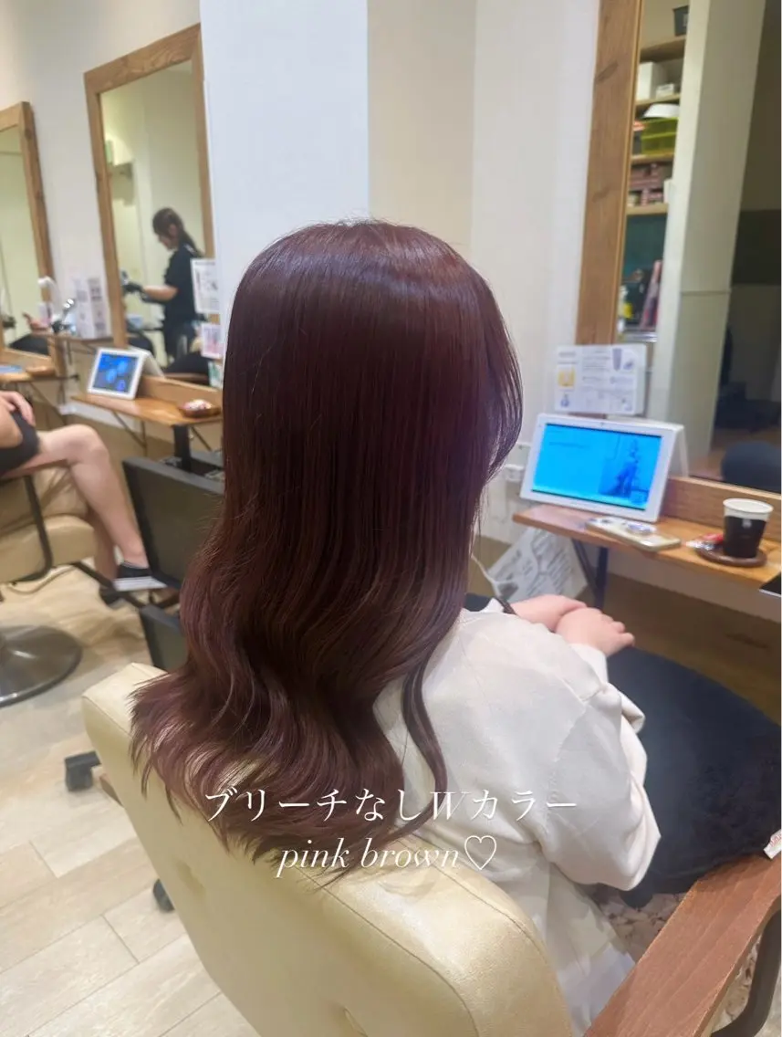 ロング カラー ブリーチ ダブルカラー ブリーチなしカラー ブリーチなしカラー RURI🩵のヘアスタイル