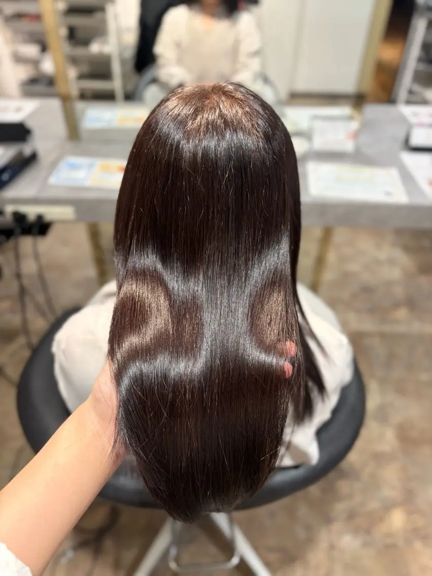 ロング カラー ブラウンカラー ピンクカラー ピンクブラウン 🫧札幌美髪🫧 佐藤莉音のヘアスタイル