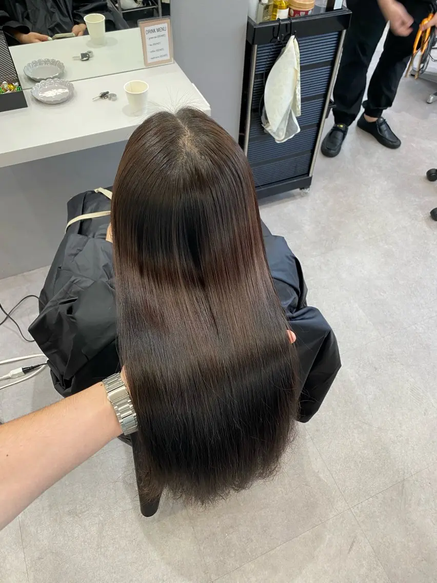 ロング 酸性ストレート 髪質改善×縮毛矯正 Core 片山健太のヘアスタイル