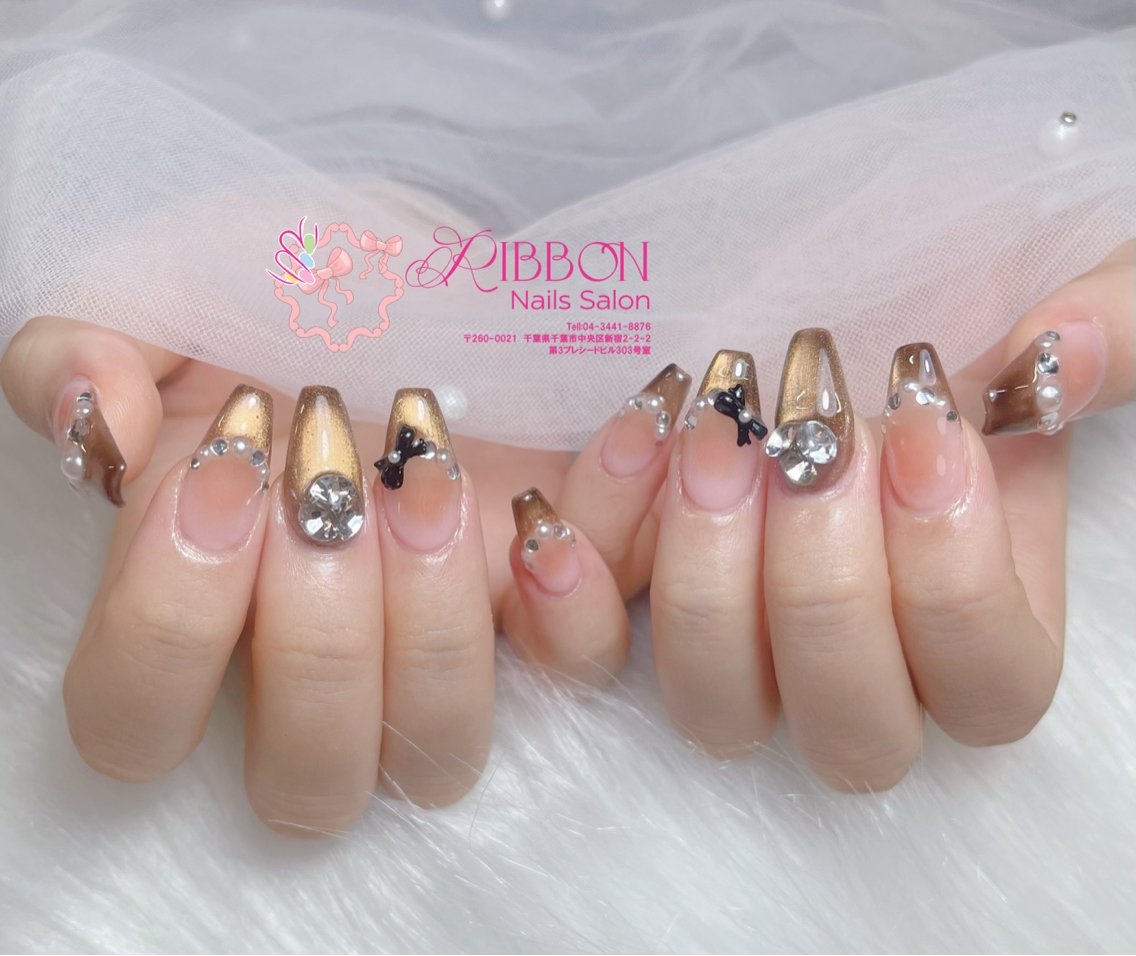 ネイル フットネイル フレンチネイル ジェルネイル 韓国ネイル マグネットネイル ハンドネイル Ribbonnail salonのネイルデザイン