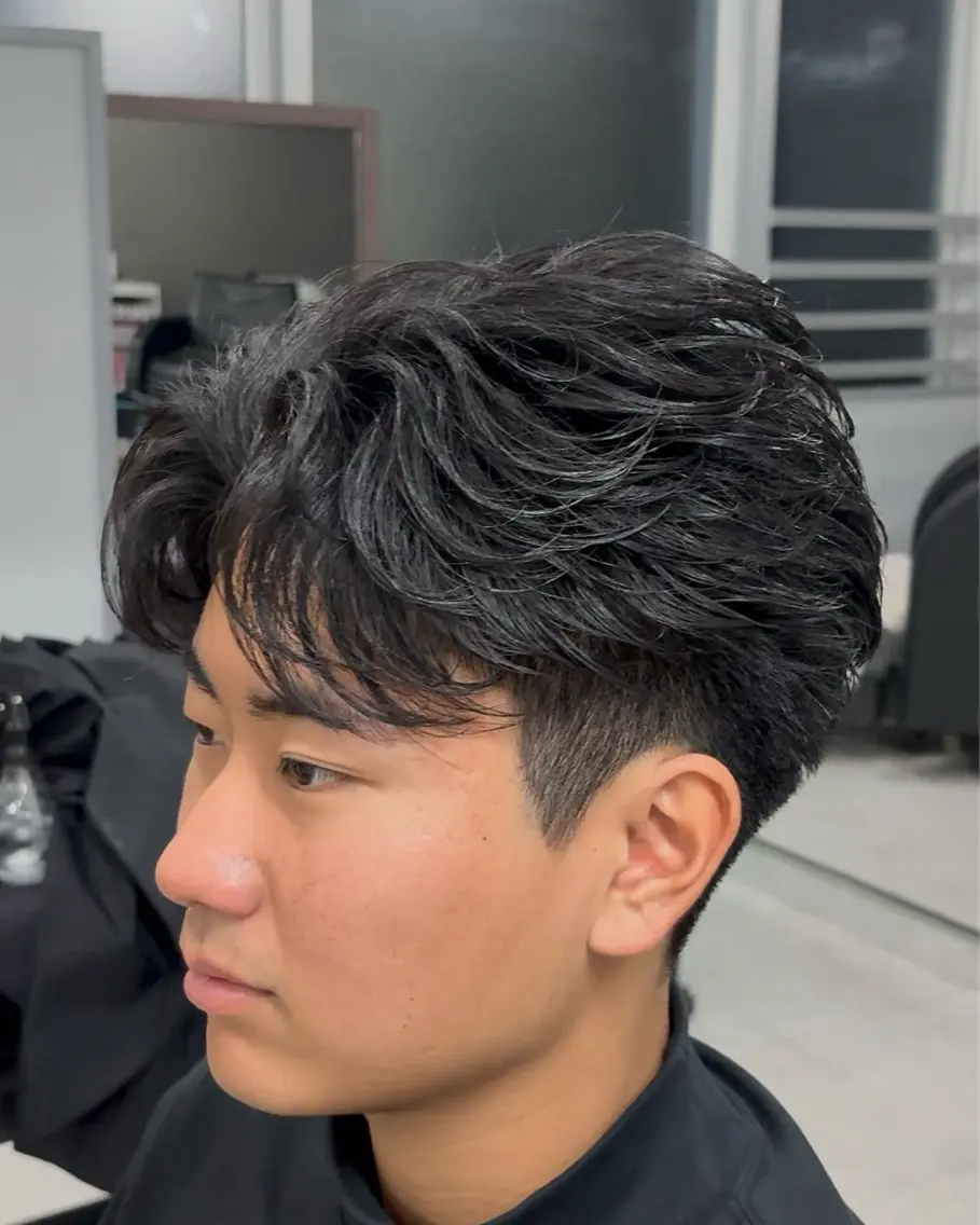 パーマ メンズ カット パーマ トリートメント ヘッドスパ ヘアセット パーマキング 🇰🇷yutoのヘアスタイル