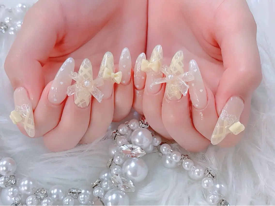 ネイル ブルー ジェルネイル ガーリー グラデーション グリーン ハンドネイル Rin Nail 新大久保店のネイルデザイン