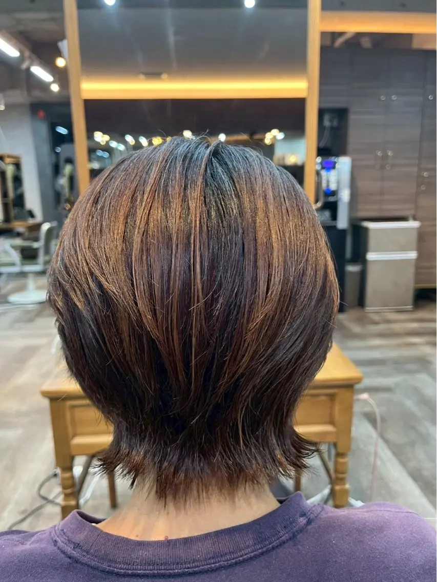 ショート カット 縮毛矯正🌟カラー╱ ╱いいじまのヘアスタイル