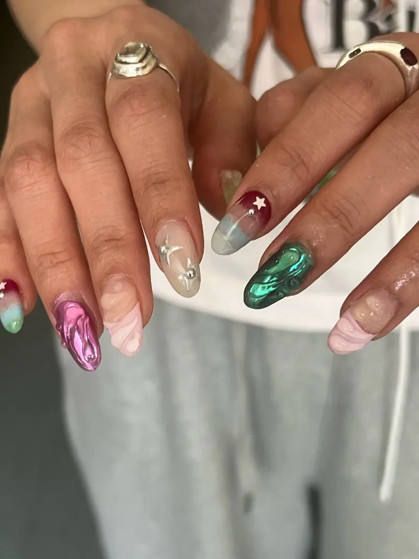 ネイル ハンドネイル Hata nail 🎀個性派ニュアンスのネイルデザイン