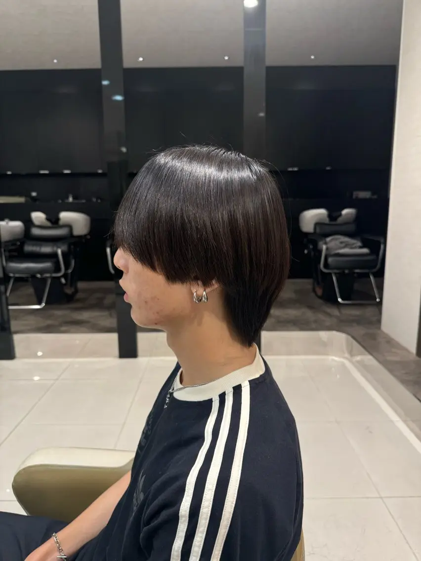 ミディアム パーマ メンズ 縮毛矯正 カット 縮毛矯正 トリートメント EARTH勝田台 吉永嵐のヘアスタイル