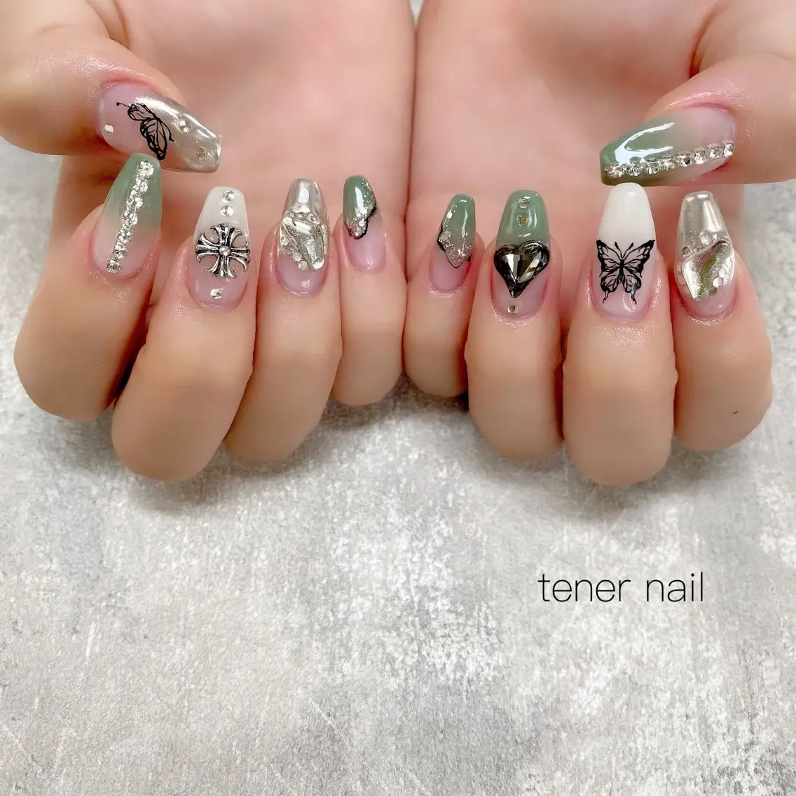 ネイル スカルプネイル ハンドネイル テネルネイル tener nailのネイルデザイン
