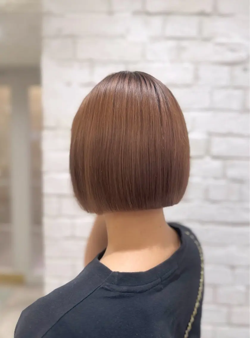 ショート ボブ カット ヘアカラー トリートメント 堀江美容室 千晶のヘアスタイル