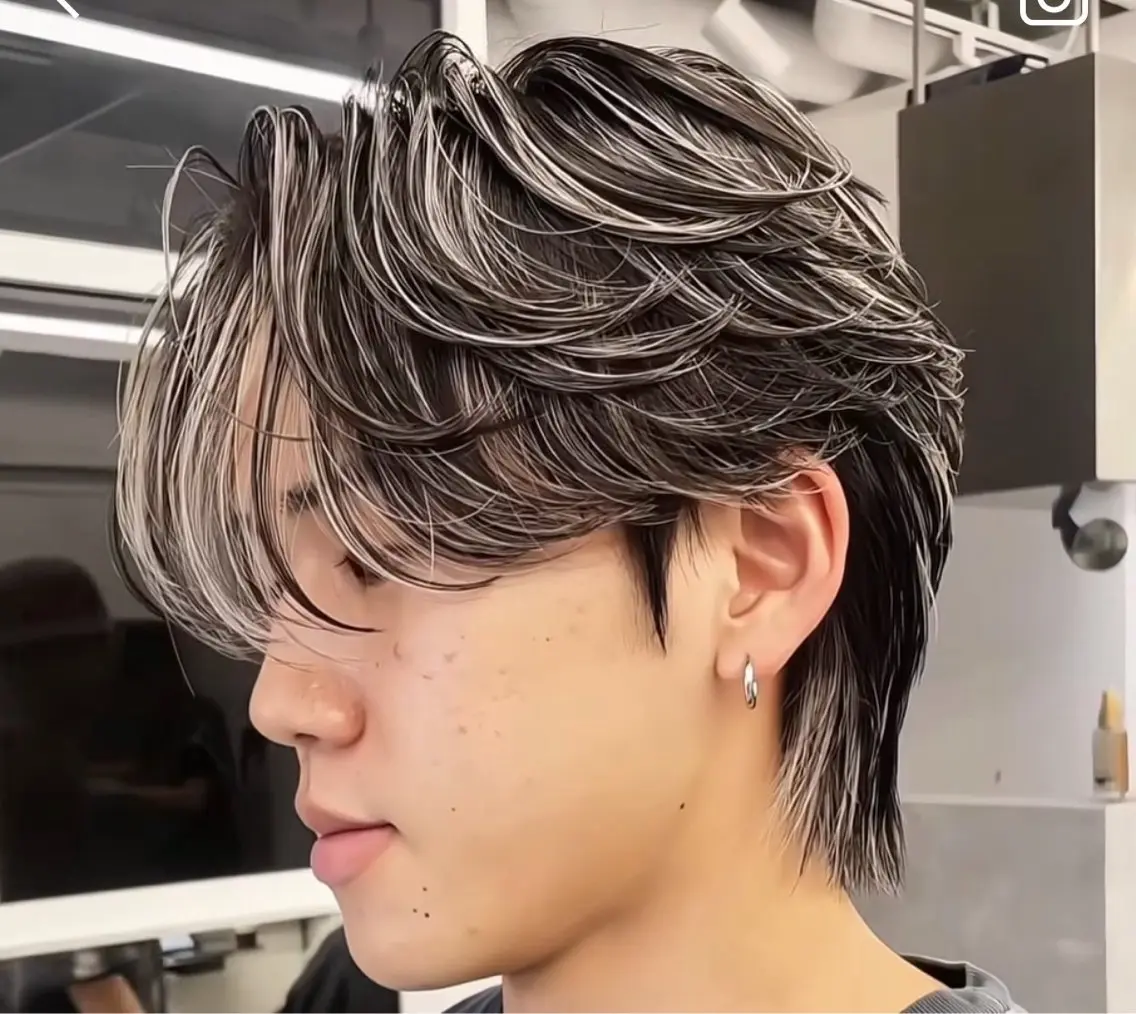 カラー メンズ メンズハイライト ハイライトカラー ヘアカラー 原宿/ハイライト バレイヤージュ/大智のヘアスタイル