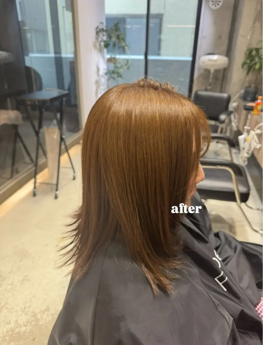 ミディアム カラー ベージュカラー ブリーチ ダブルカラー ブリーチなしカラー モデル募集中 🫧こうめ🫧のヘアスタイル