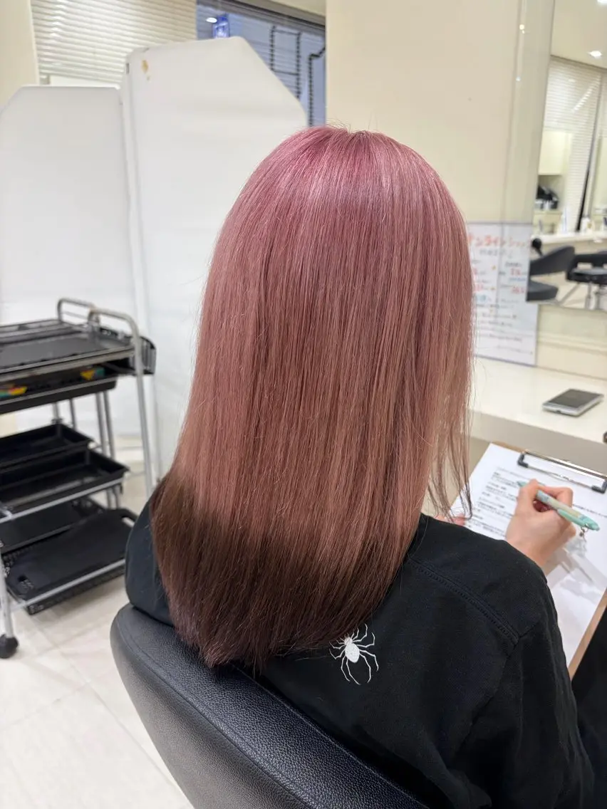 ロング カラー ヘアアレンジ メンズ ヘアカラー さくら🍒 暖色カラー/髪質改善のヘアスタイル