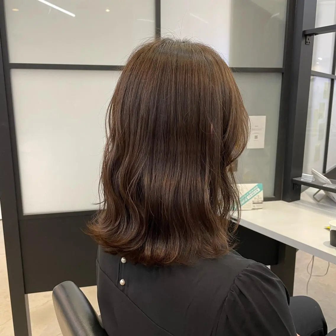 ミディアム ミディアムパーマ ボブ 外国人風カラー SOYON船橋店 西澤元気のヘアスタイル