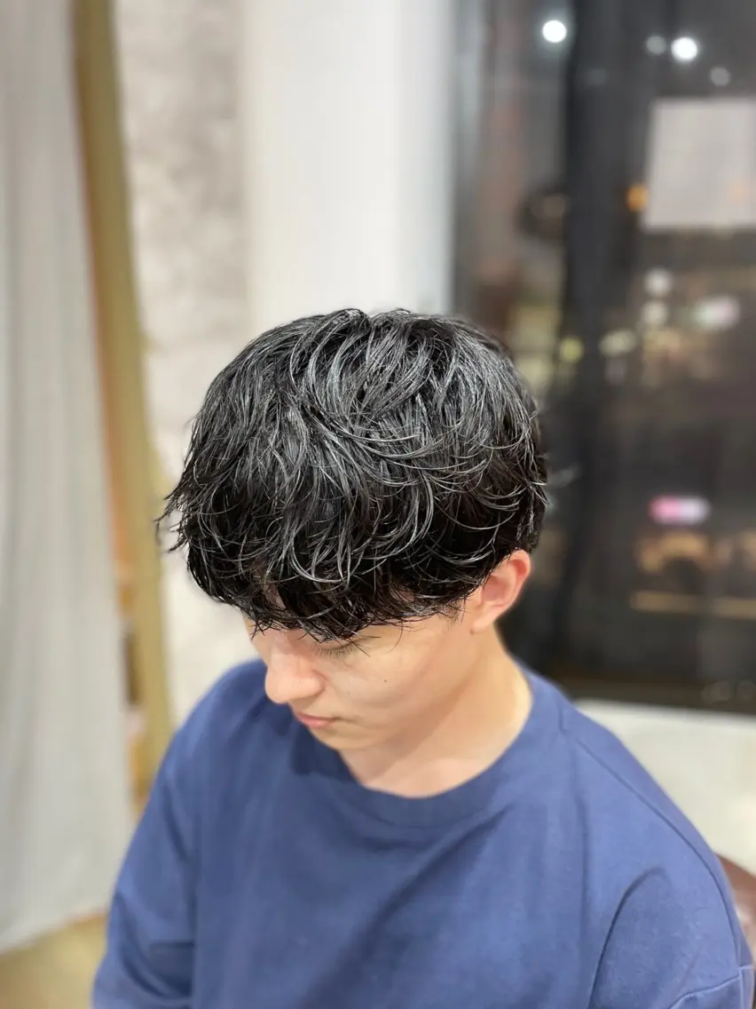 ショート パーマ メンズ カット パーマ シャドウパーマ/縦落 ちパーマ 大久保拓実のヘアスタイル