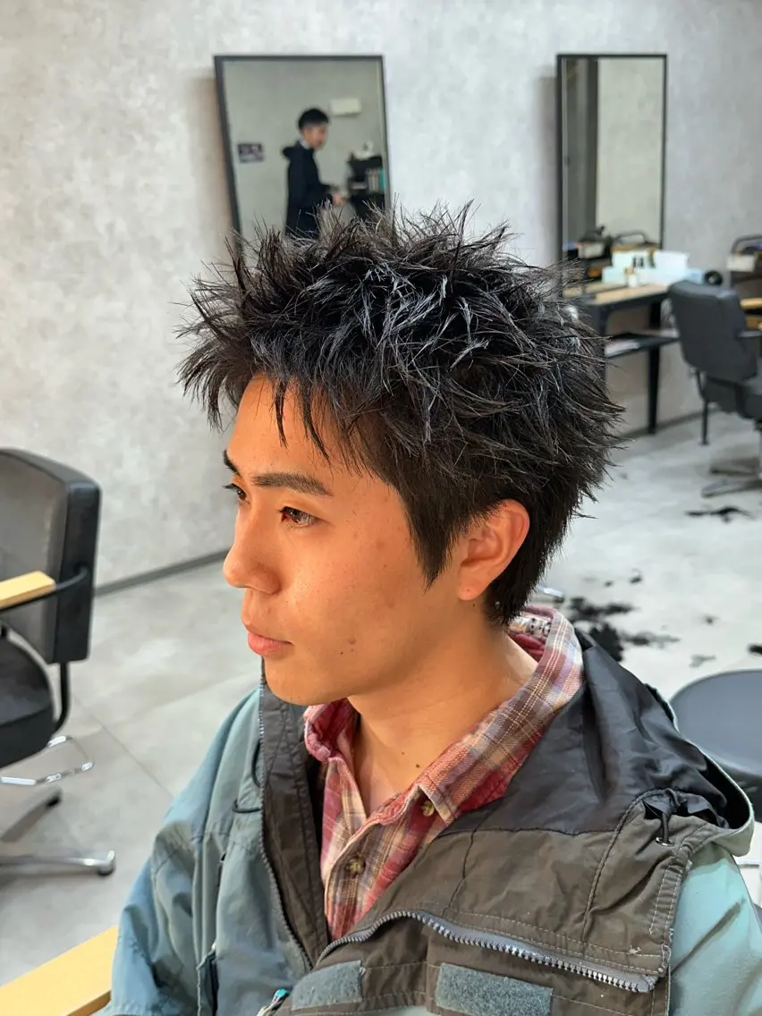 メンズ スパイキーショート 刈り上げ カット 【メンズ専門】中本 翔大のヘアスタイル