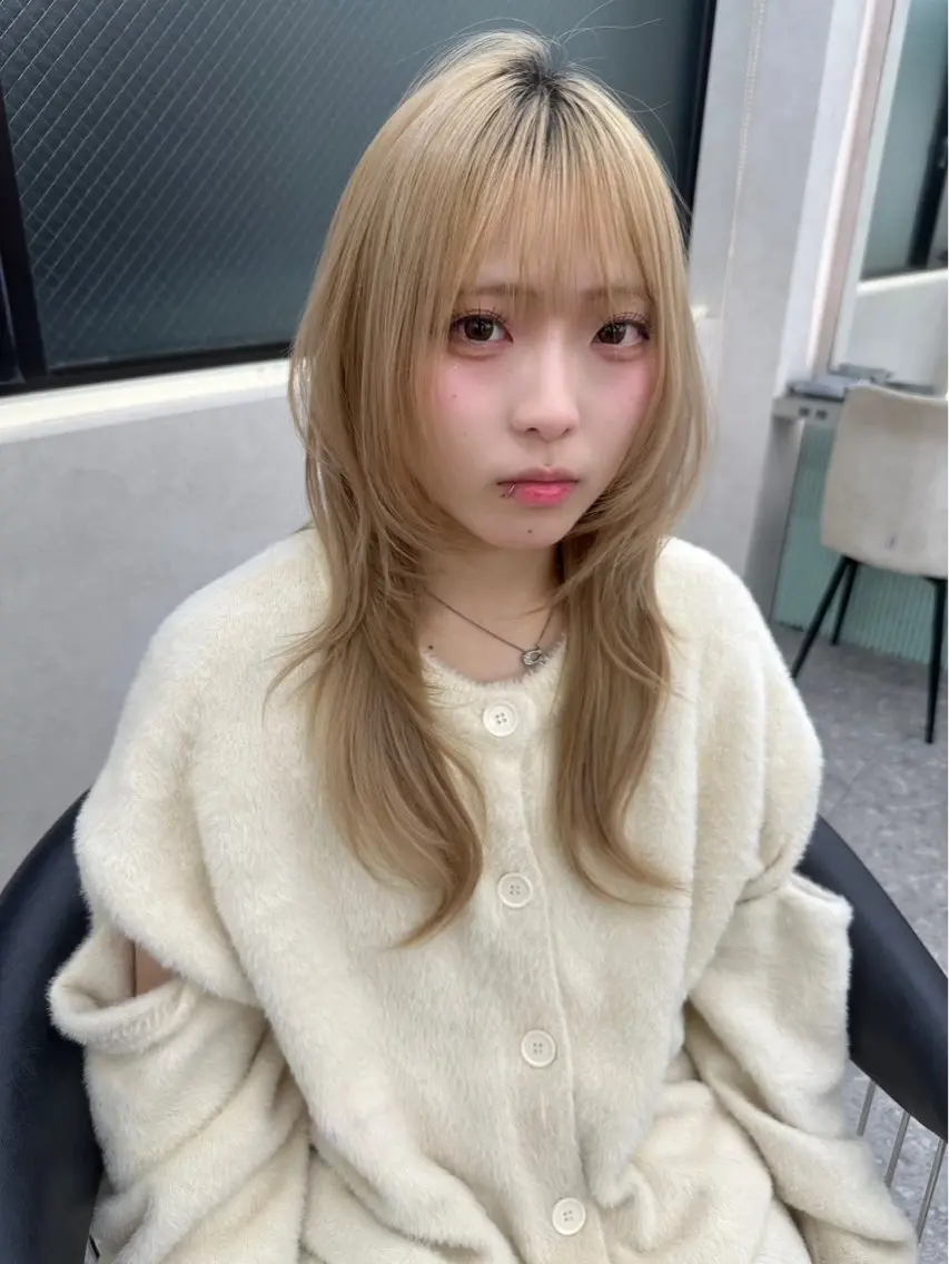 ロング ハッシュカット ハイレイヤー 韓国風ヘア レイヤーカット Yuta✂︎ 韓国レイヤー🪽のヘアスタイル
