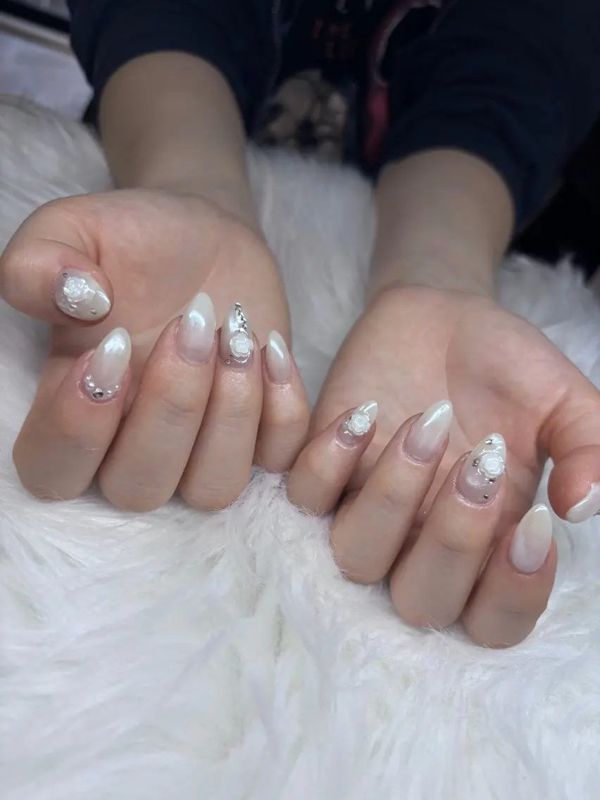 ネイル 韓国ネイル 持ち込み ニュアンスネイル ネイルチップ ハンドネイル TABI ANA.CHUOのネイルデザイン