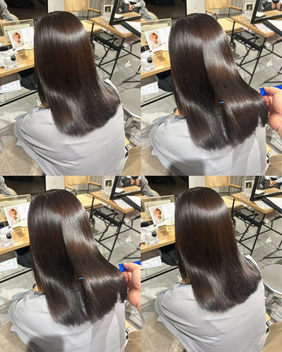 縮毛矯正 天王町×艶感 カラー 🍒サヤ🍒のヘアスタイル