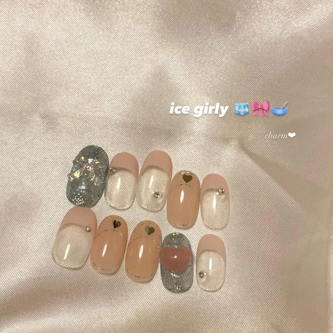 ネイル ブルー シルバー その他(ネイル) nail salon charmのネイルデザイン