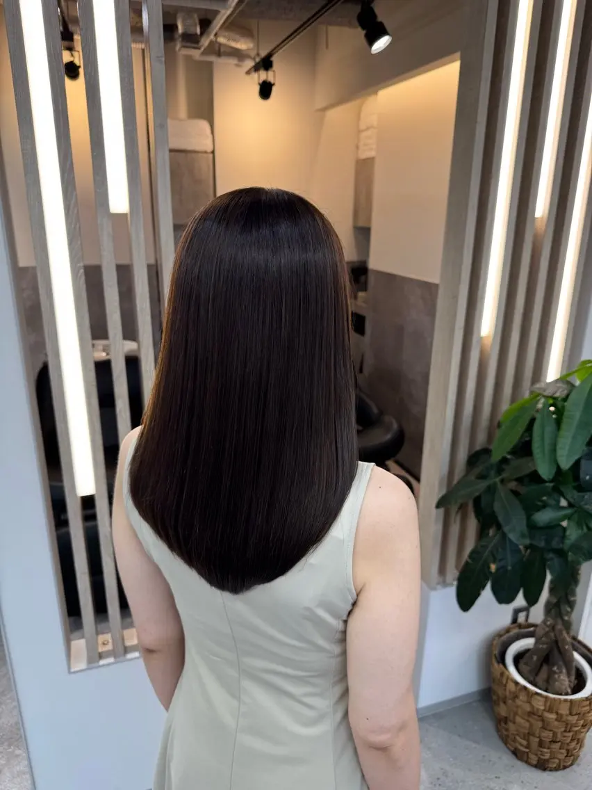 ロング 縮毛矯正 カット 縮毛矯正 トリートメント ere hair salonのヘアスタイル