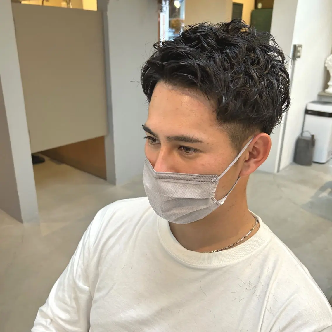 パーマ メンズ カット パーマ 綿貫 美雪のヘアスタイル
