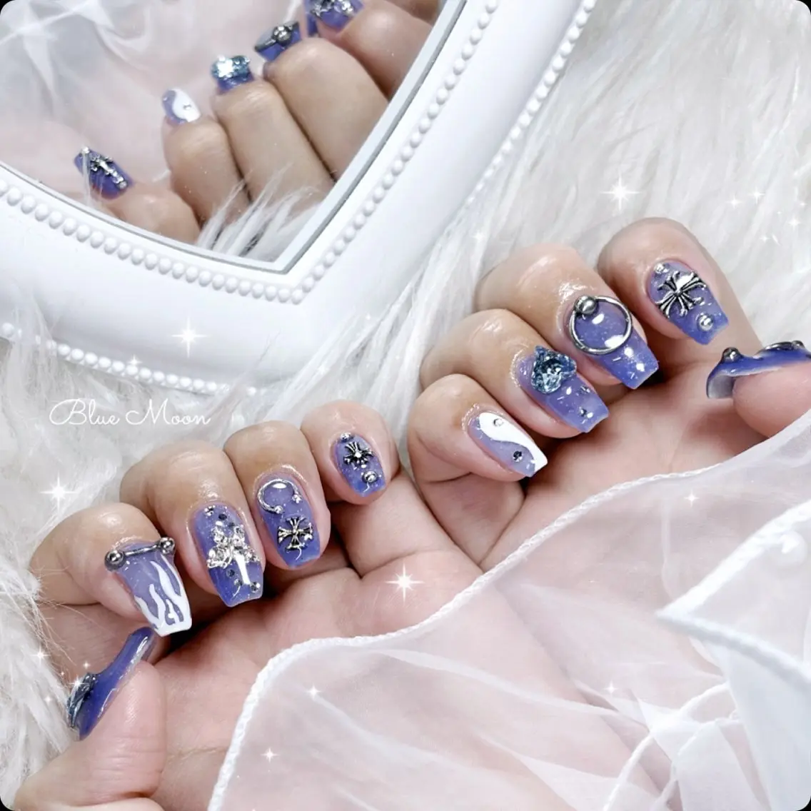 ネイル ハート ハンドネイル フットネイル ハンドケア nail salon Blue Moonのネイルデザイン