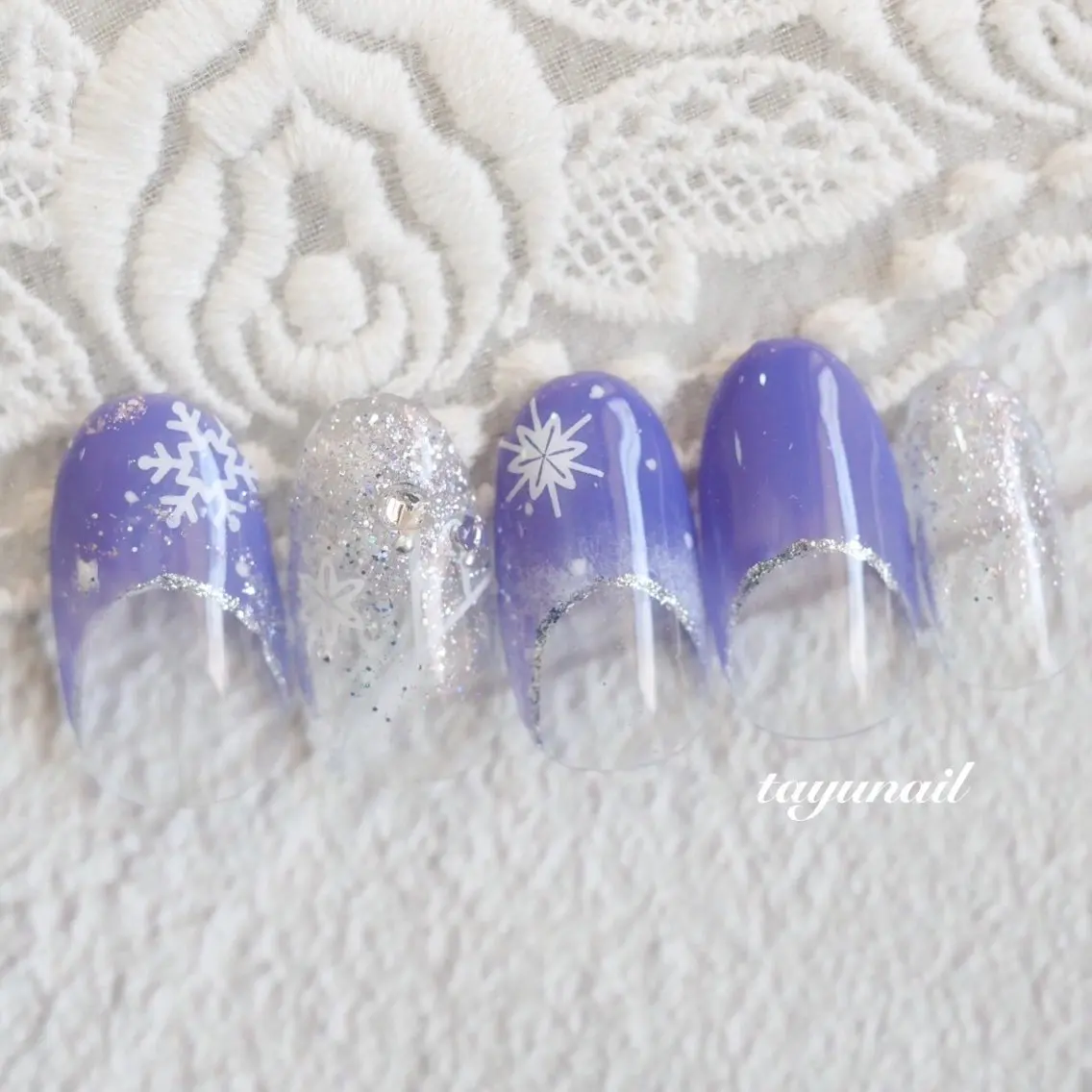 ネイル アートネイル ジェルネイル パラジェル 冬ネイル ネイルサロン 【たゆnail】のネイルデザイン