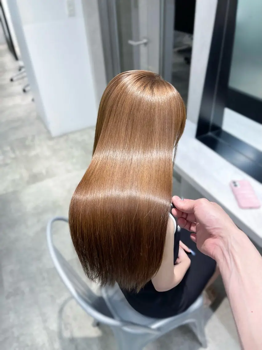 ロング 髪質改善 トリートメント カット ヘアカラー トリートメント 韓国レイヤーカット 髪質改善▫️水野有真のヘアスタイル