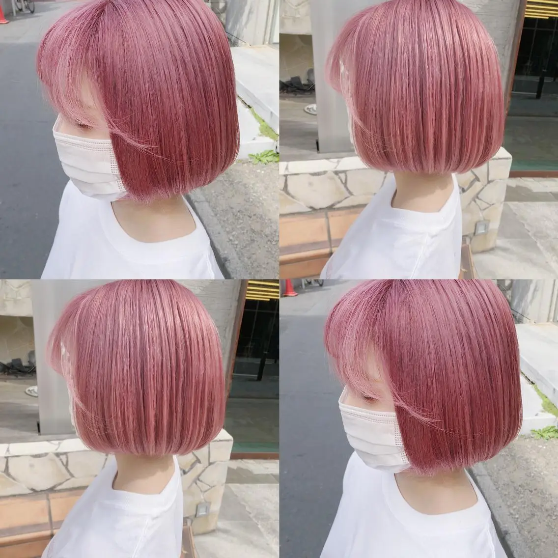 ショート カラー ヘアアレンジ メンズ キッズ 💟Chloe原宿店 🩶ハイトーンのヘアスタイル