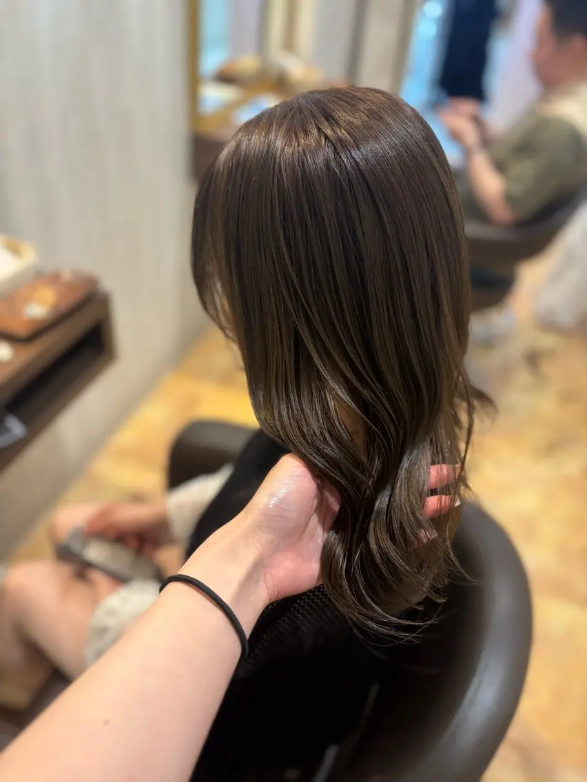 セミロング カラー カット ヘアカラー トリートメント yui🥀/ボブ /ブリーチなしカラーのヘアスタイル