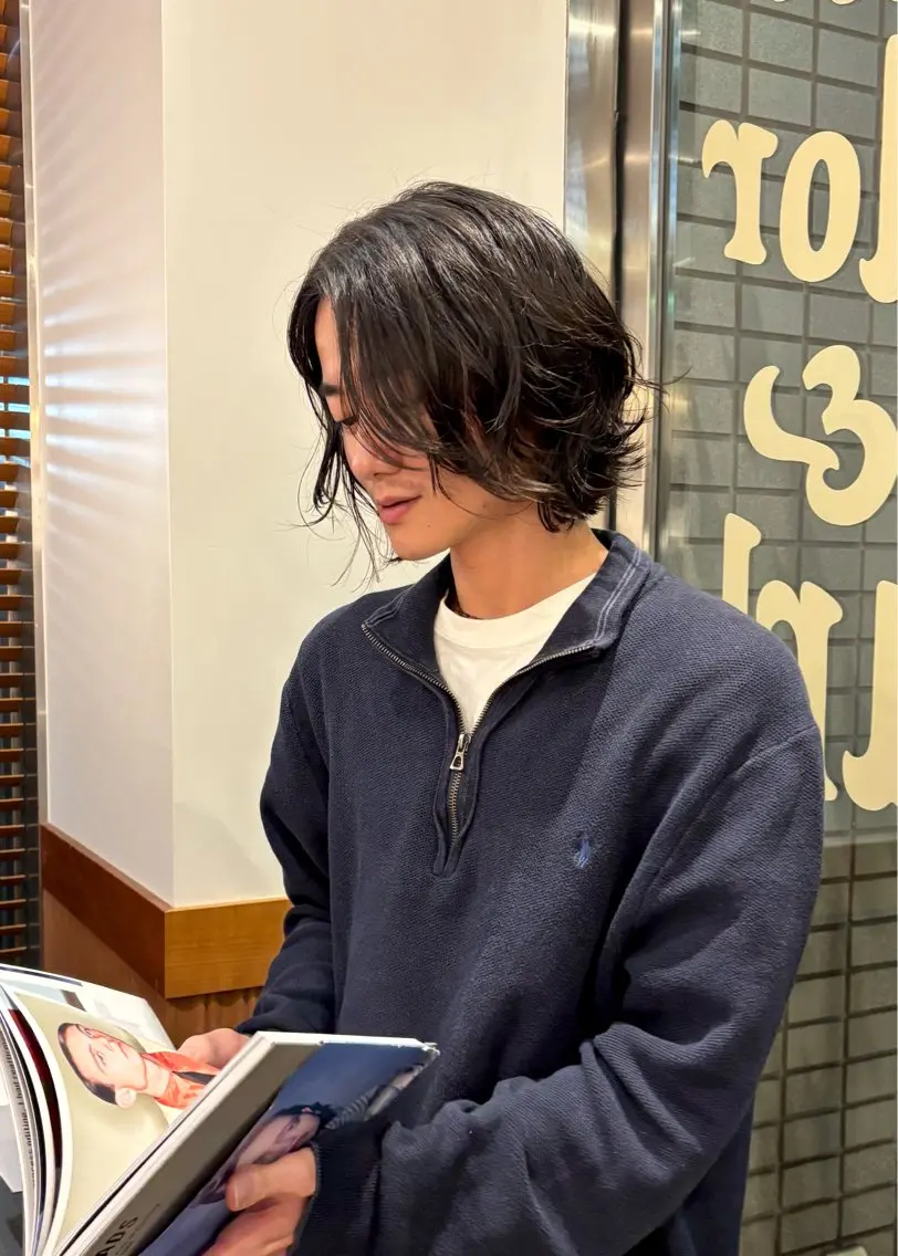 men'sカット+パーマの写真