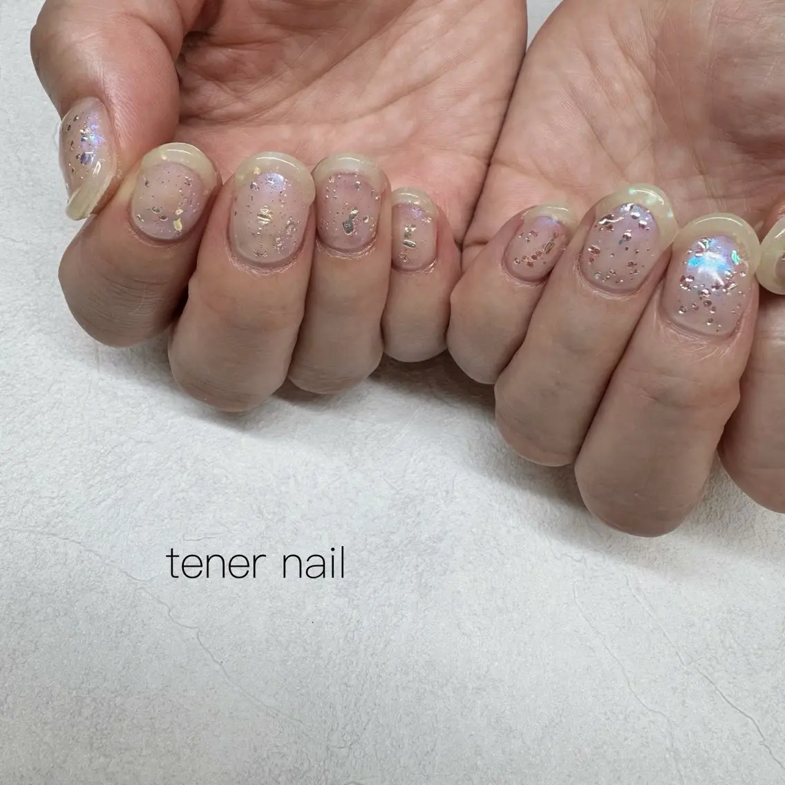 ネイル クリアネイル フレンチネイル ハンドネイル テネルネイル tener nailのネイルデザイン